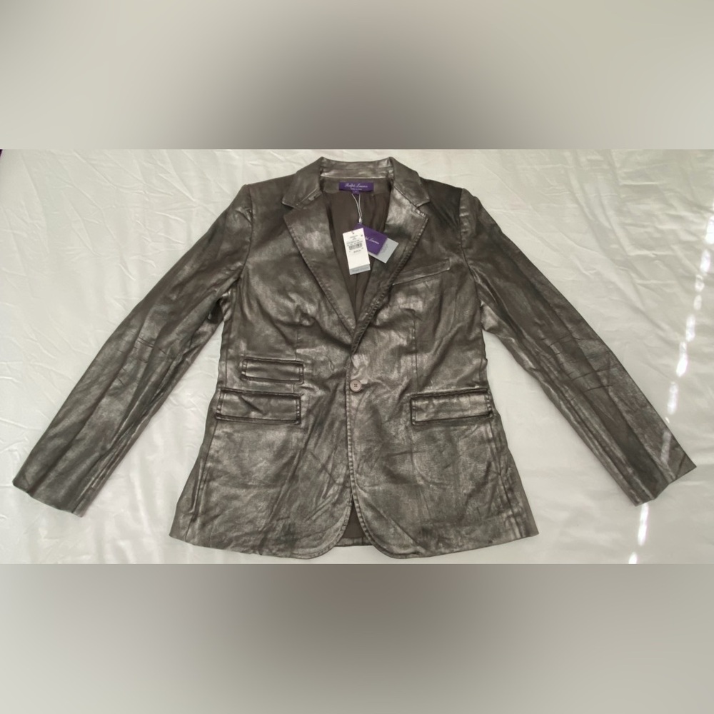 PURPLE LABEL Polo by Ralph Lauren Metallic Gray Blazer